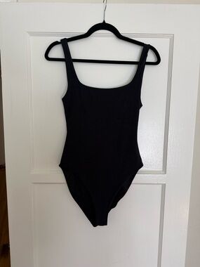 nuuds Black Scoop-Back One-Piece Swimsuit